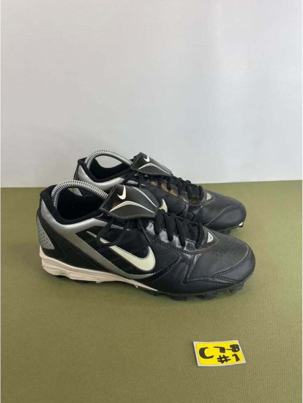 Nike Keystone 3 Low Baseball Cleats Men Size 7 Black Metallic Silver 375560-011
